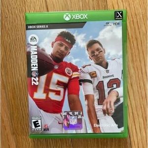 Madden ‘22 XBox Series X. Maholmes & Brady on front cover